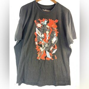 Anime Manga XL Men’s Graphic Tee with Cards & Money Design
